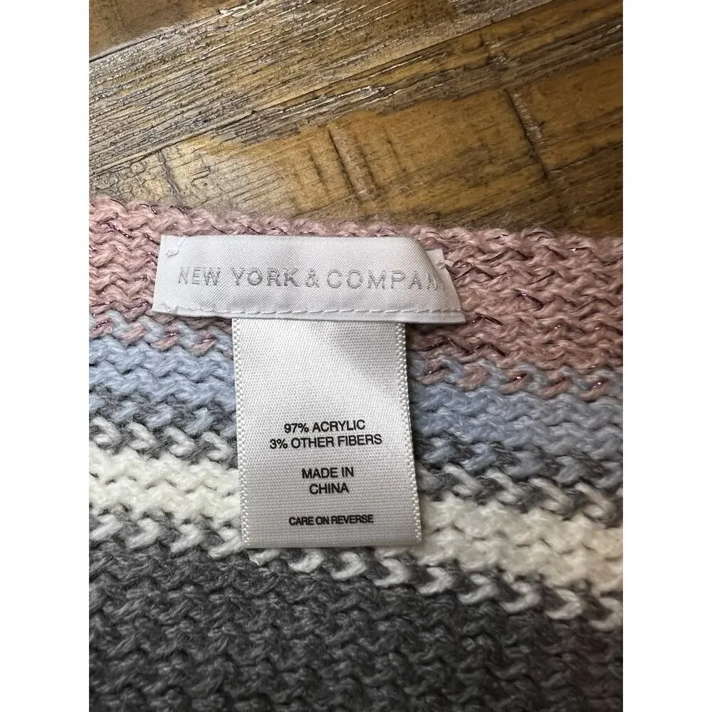 New York & Company Colorful Women’s Scarf EUC Fringe